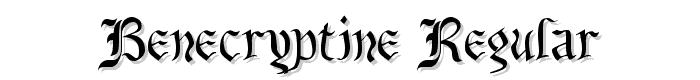 BeneCryptine Regular font